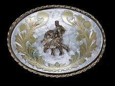 TJ01109 VINTAGE 1980s  SQUARE DANCING  WESTERN  COWBOY BELT BUCKLE