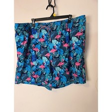 Member's Mark Men's Resort Swim Trunks XXL Flamingo Floral Print Quick Dry 1of2