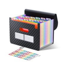 Accordion File Organizer, 12 - Pocket Expanding File Folders for Paper Receip...