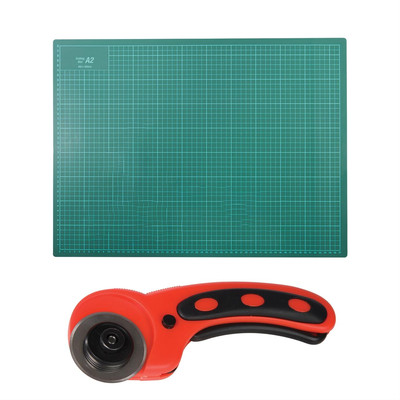 A2 Schneidematte selbstheilend & rotierend Cutter Messer rutschfest bedruckt Gitter Basteln