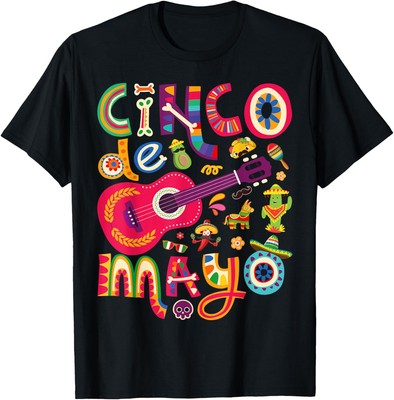 Mexican Taco Guitar Fiesta Five de May Design Unisex T-Shirt