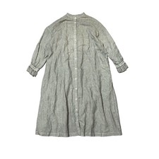 Nest Robe Linen Dress Ruffle Sleeve, Gray, Free Size, 112cm Length -Shipping fr