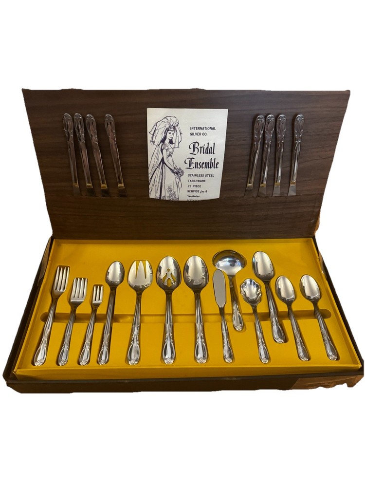 Vintage International Silver Co. BRIDAL ENSEMBLE 71-Piece Stainless Steel