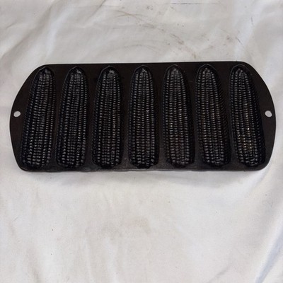 RESTORED Lodge Cast Iron Ear Corn Bread Muffin Stick Pan Mold SEASONED