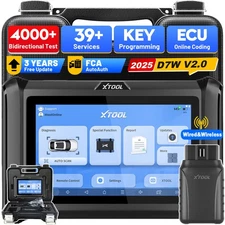 2025 XTOOL D7W V2.0 Full System Bidirectional OBD2 Diagnostic Scanner 39+Service