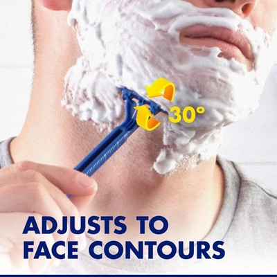 Gillette Sensor2 Plus Men's Disposable Razors, Twin Chromium-Coated Blades,