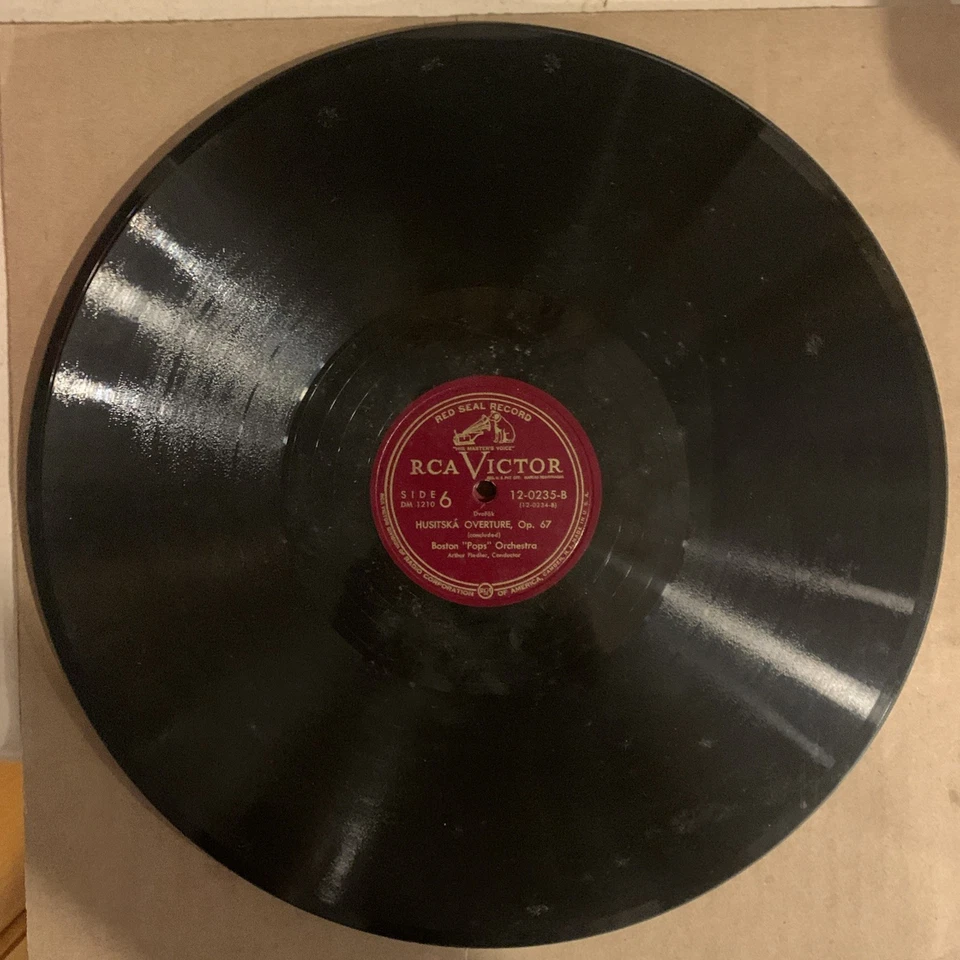 Arthur Fiedler, 78 rpm Album(3), V+, The Moldau/Husitska Overture, DM-1210 Foto 3 de 4