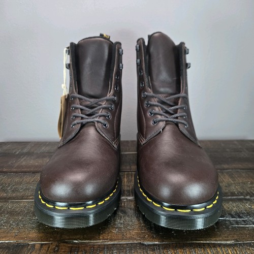 Dr. Doc Martens 1460 Pascal Mens Size 9 Leather Combat Boots WarmWair Brown - Picture 3 of 12