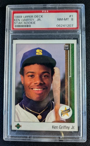 1989 Upper Deck Star Rookie #1 Ken Griffey Jr Mariners RC HOF PSA 8 NM-MT