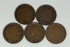 1900 1902 1905 1908 1909 Indian Head Cent Lot of 5