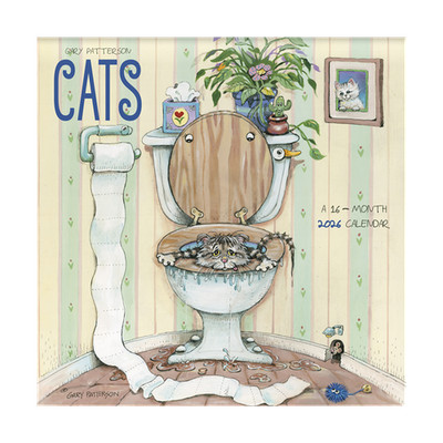 Trends International Gary Patterson - Cats 2026 12 x 12 Wall Calendar w ...