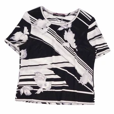 Leonard FASHION T-shirt Cut & Sewn Short Sleeve Cotton Top for Women Used MOLO-0