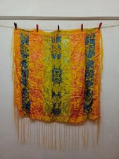 Vintage Beautiful WWII Era Silk Brocade Piano Scarf Shoulder Shawl