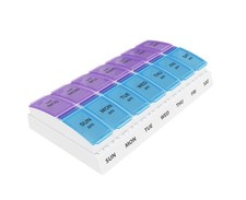 Ezy Dose Weekly 7-Day AM/PM Pill Organizer, Vitamin and Medicine Box, Small P...