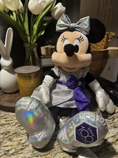 Disney Minnie Mouse Plush 100 Years of Wonder Silver Dress Limited Edition Toy