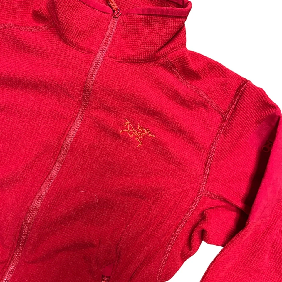 ¿Cianita roja Arcteryx? Chaqueta polar con cremallera para mujer S P aire libre senderismo atlética Foto 3 de 4