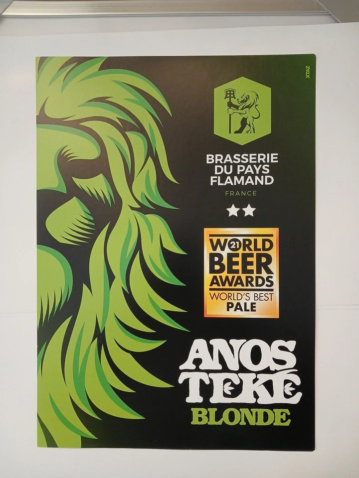 AFFICHE : ANOSTEKE BLONDE - Word Beer Awards 2021 / Br. du Pays Flamand - Photo 1/1