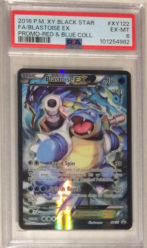 2016 Pokemon XY Black Star Promo PSA 6 Blastoise EX  Red & Blue Collection XY122