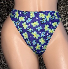 St. Eve Y2K Vintage L Bikini Panty Thong String Underwear Hi-Cut Floral