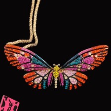 New Multicolour Cute Bling Butterfly Crystal Pendant Holiday Gift China Necklace