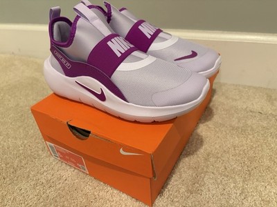Nike Flex Runner 4 (GS) Slip-On Sneakers -  Kids - Violet Mist & Vivid - US - 6Y