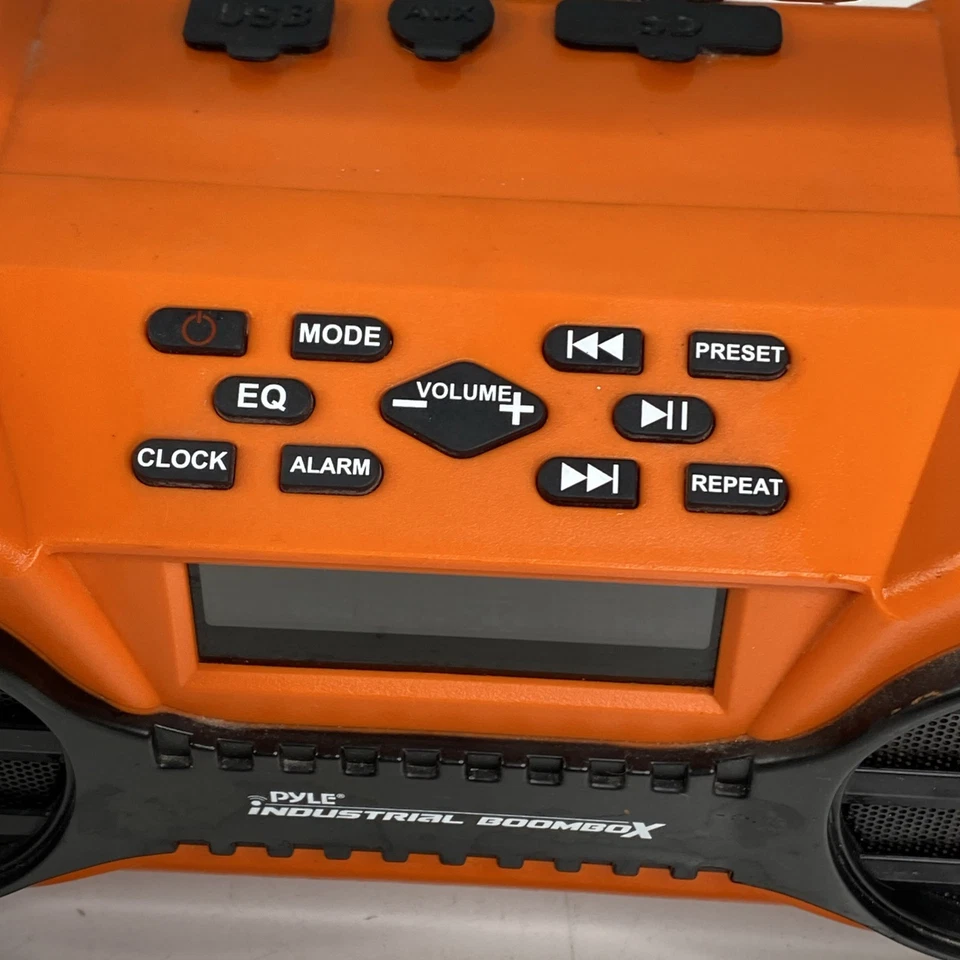 Pyle Audio PJSR350 坚固便携式作业现场蓝牙扬声器 带调频收音机 橙色 — 第 4/4 张图片
