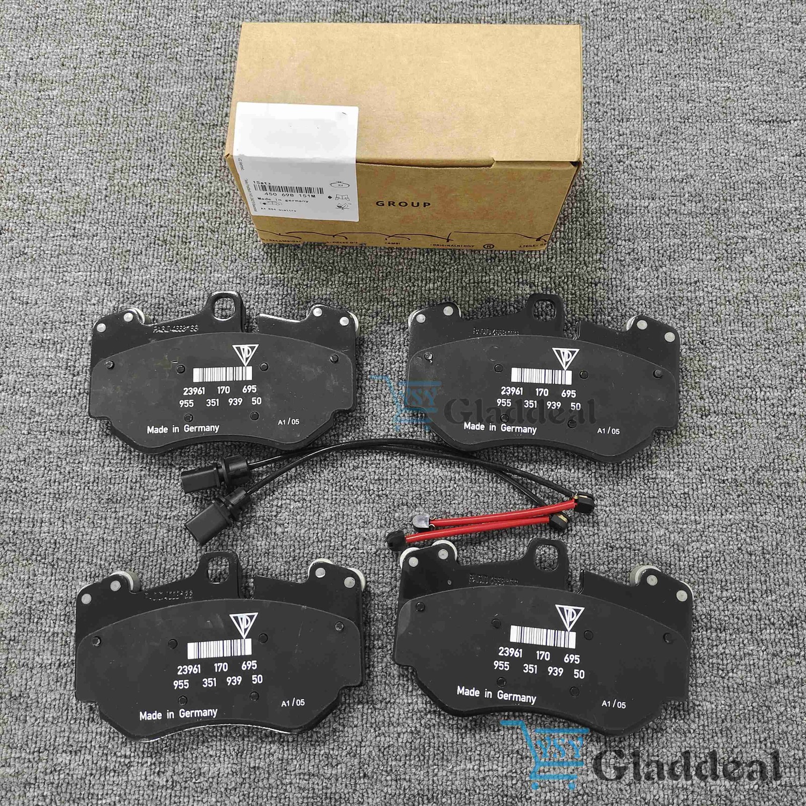 For Lamborghini Huracan 5.2 Front Brake Pad Kit With Sensor 18-20 4S0698151M