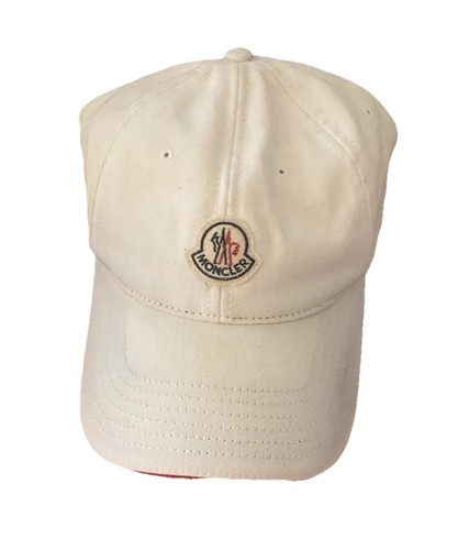 Moncler Logo Patch Baseball Cap or Hat • Metal Buckle Adjust • White • Auth. ✅ - Picture 3 of 9
