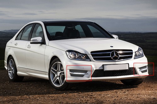 LED Driving Fog Daytime Running Lights For Mercedes C/E/SLK-Class R172 C204 W212 - Picture 11 of 12