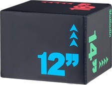 Heavy Foam Plyometric Jump Box 3in1 Soft Plyo Jumping Trainers Box for Box-Squat