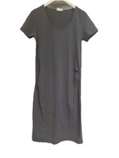 Mama;licious Size Small Maternity Dress Black Plain Short Sleeve Casual Women’s