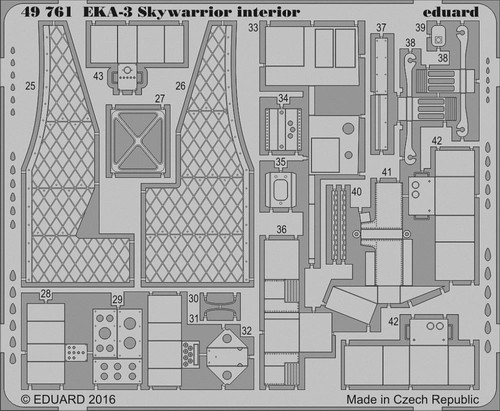 (EDP49761) - * Eduard P-etch 1:48 - EKA-3 Skywarrior Interior (Tru)