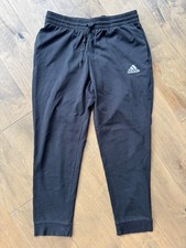 Adidas Essentials Men's Large Joggers Tapered Cuff Pants Black GK9226 28" Inseam
