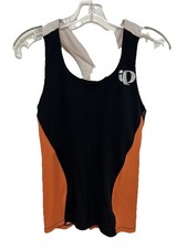 Pearl Izumi Women's LARGE Elite Pursuit Tank Black Orange Cycling Top