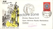 1959 KLM Airways 1st Flight Amsterdam - Tunis Commemorative Flown Cover