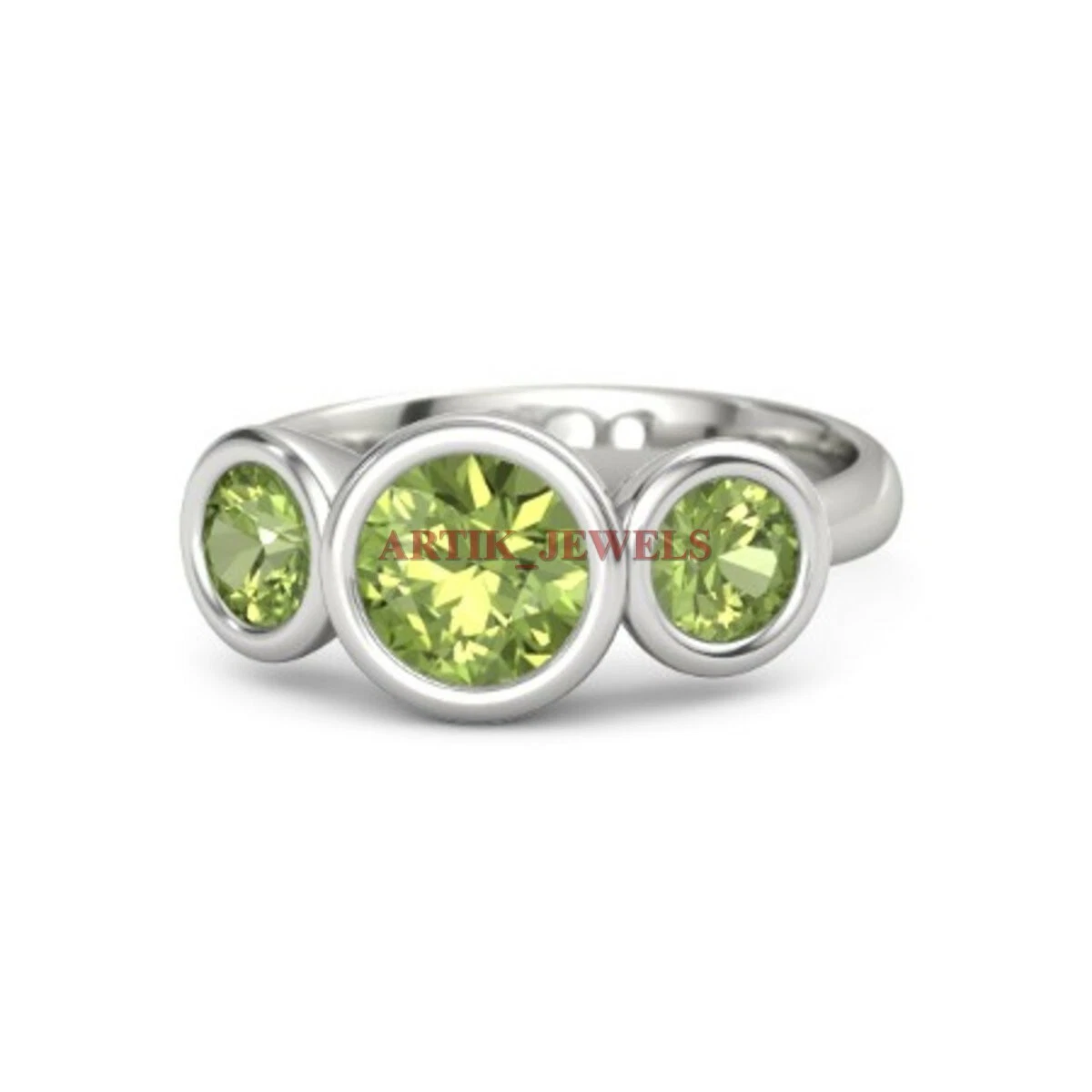 Anello Con Peridoto Verde Naturale Da 55 Carati In Argento Sterling 925 – Gioiello Personalizzabile, Ipoallergenico, Taglie Dalla 4 Alla 13