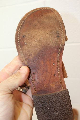 Genuine Vintage Melissinos Greek Women's Handmade! Sandals Size 5/6 US 35/36 EU - Picture 9 of 21
