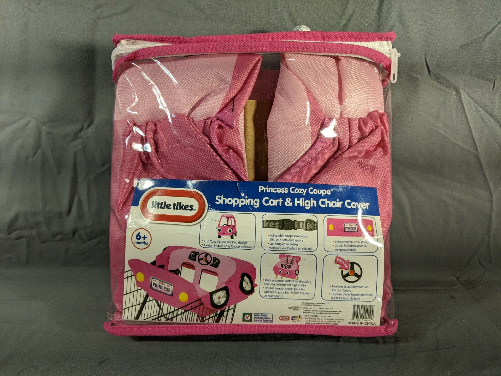 Little Tikes Princess Cozy Coupe Shopping Cart & High Chair Cover Pink New