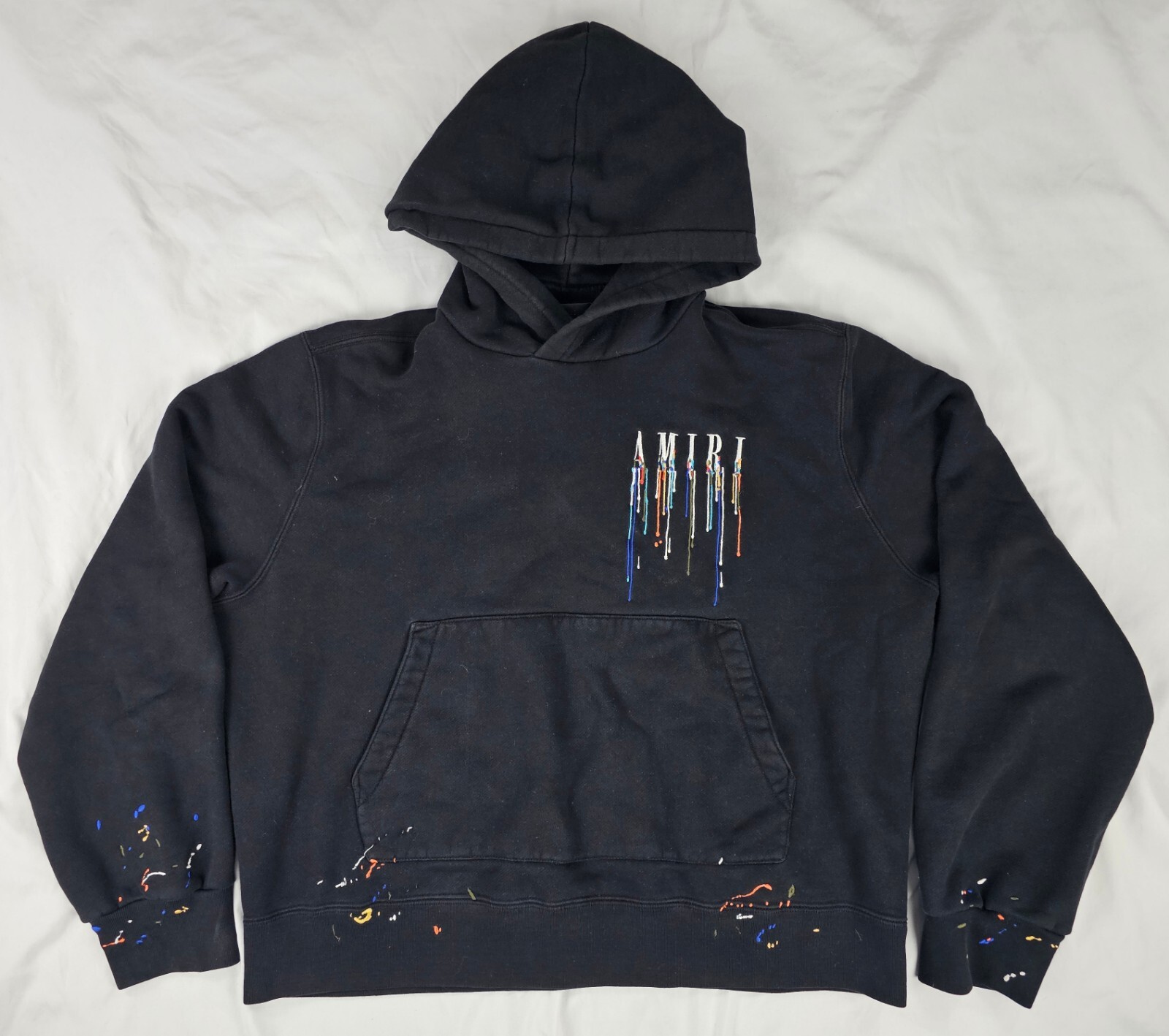 AMIRI Embroidered Paint Drip Core Logo Hoodie Black M… Gem