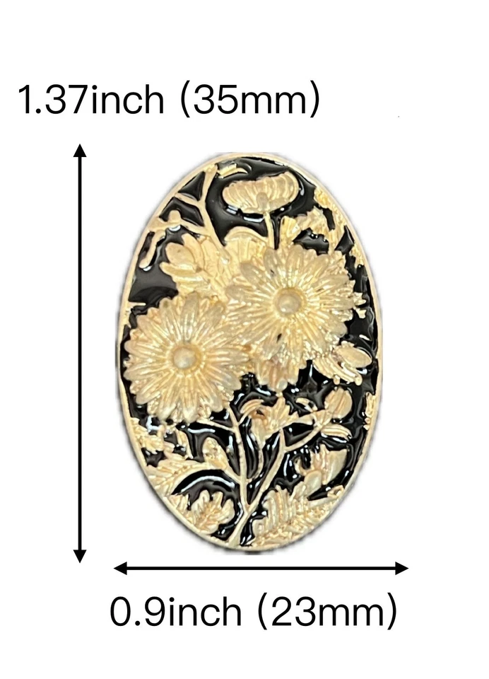 Collar de boda occidental vintage tallado esmalte gota crisantemo bolo corbata Foto 3 de 4