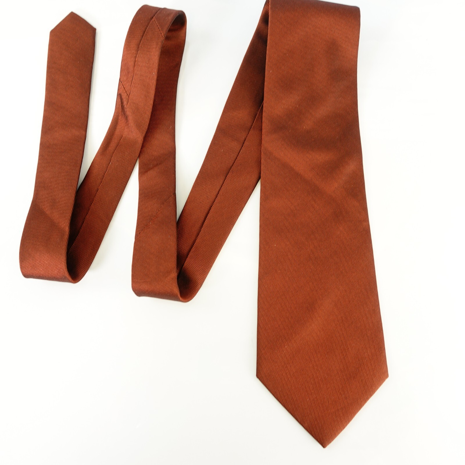 John Pearse Neck Tie Mens Brown Solid Basic Forma… - image 3