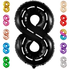 KatchOn Giant Number 8 Check Balloon - 40 Inch | 8 Construction Balloon Decor...