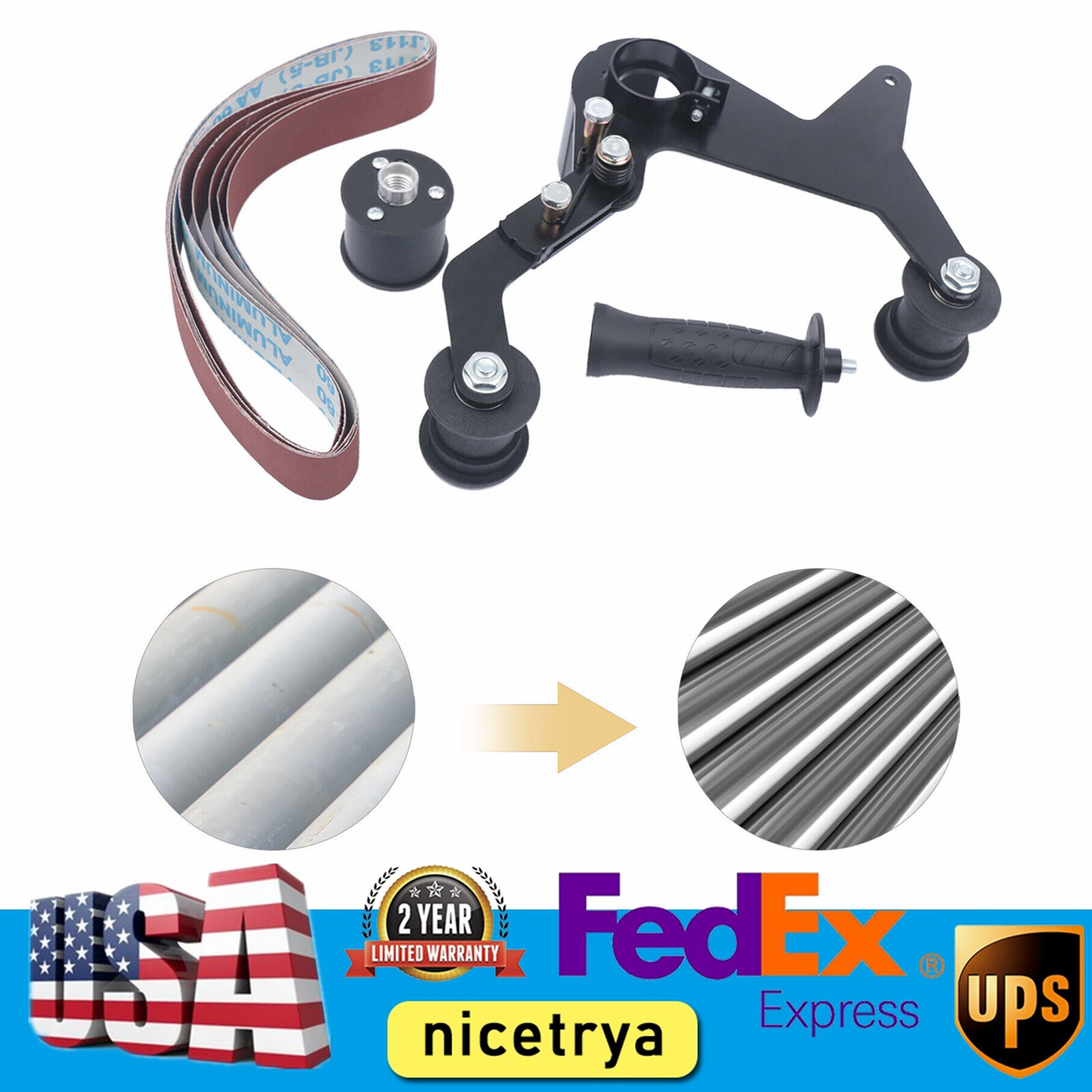 5/8-11 Thread Angle Grinder Belt Sander Adapter Kit USA Made