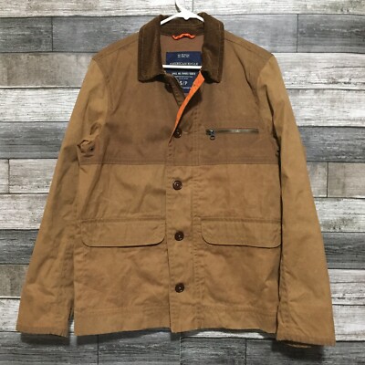 American Eagle Corduroy Collar Jacket Men's S Brown Tan Full