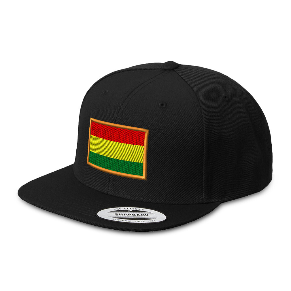 Bolivia Flat Bill Trucker Snapback Cap for Men & Women - Acrylic Mesh Back