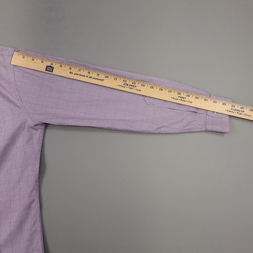 Brooks Brothers Shirt Mens Small 14.5 Purple Houndstooth Green Overcheck Classic - Picture 10 of 11