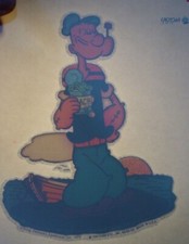 POPEYE CARTOON 1970's VINTAGE AMERICAN IRON ON TRANSFER -NICE, B-5