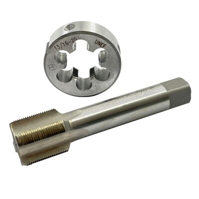 13/16-20 HSS Tap And Die Set，UNEF Machine Thread Tap and UNEF Round Thread Di...