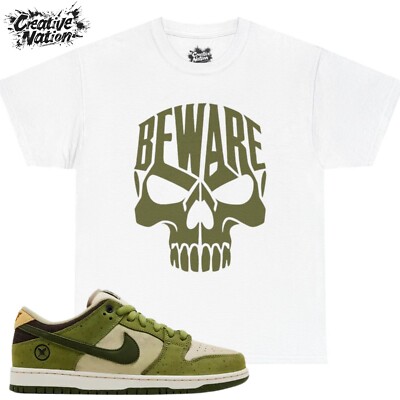 Shirt To Match SB Dunk Low Matcha Unisex Tee Beware Shirt Skull