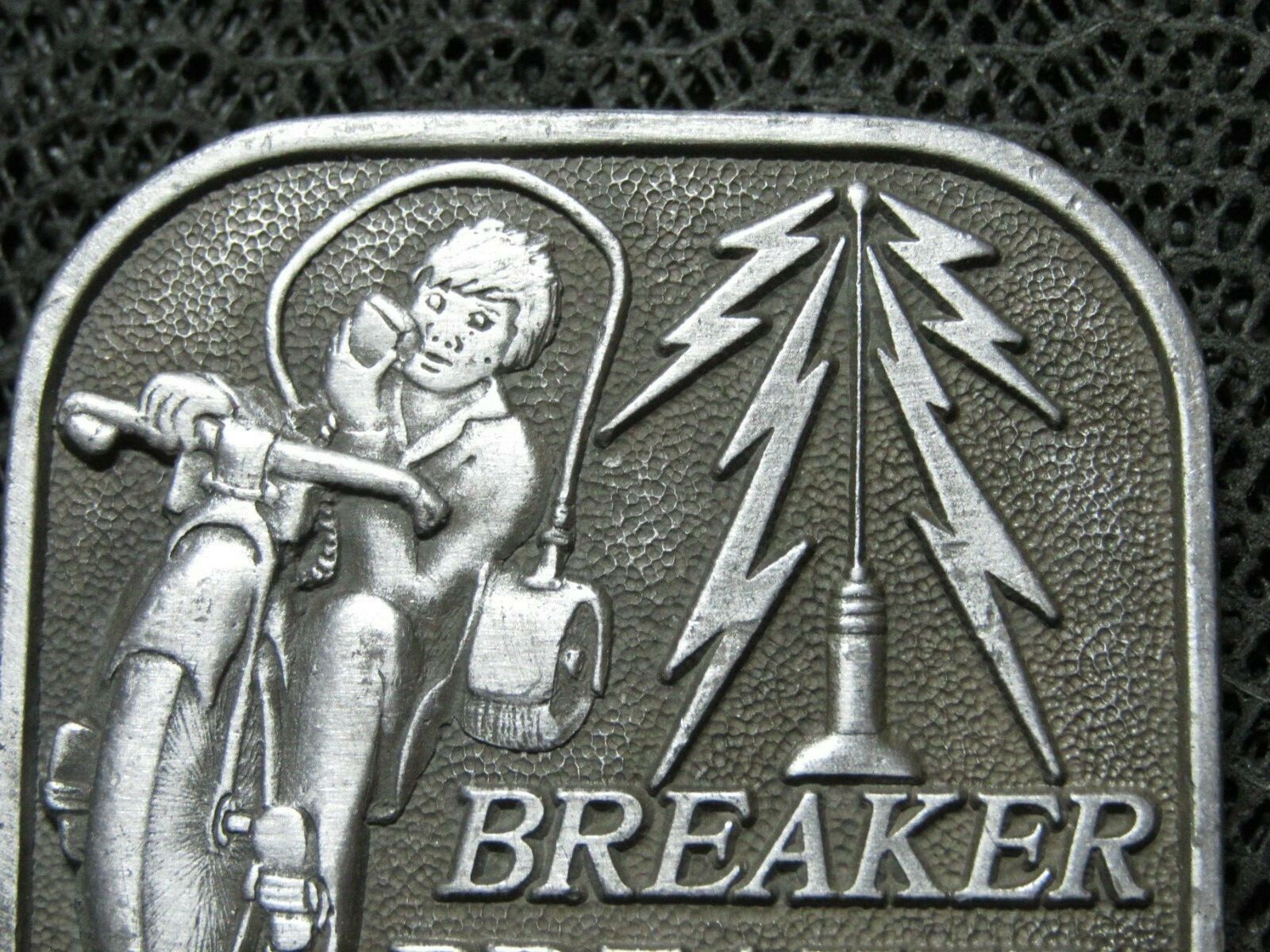 BREAKER BREAKER CB RADIO MOTORCYCLE TOWER BELT BUCKLE… Gem